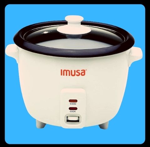 IMUSA USA GAU-00011 Electric Nonstick Rice Cooker 3-Cup (Uncooked) 6-Cup (Cooked)